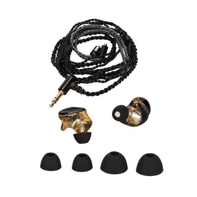 Resin Monitor Earphones Pure Copper Graphene Unit Wired Headphone with MMCX Connection Cable for