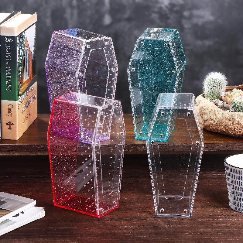 Acrylic Transparent Reptile Enclosure Insect Spider Lizard Feeding Cage Reptile Breeding Box Ventilation Arboreal Enclosure Case