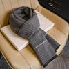 Men's Wool Scarf Autumn and Winter Warm Thickened Plaid Scarf Business Leisure Birthday Gift Men's