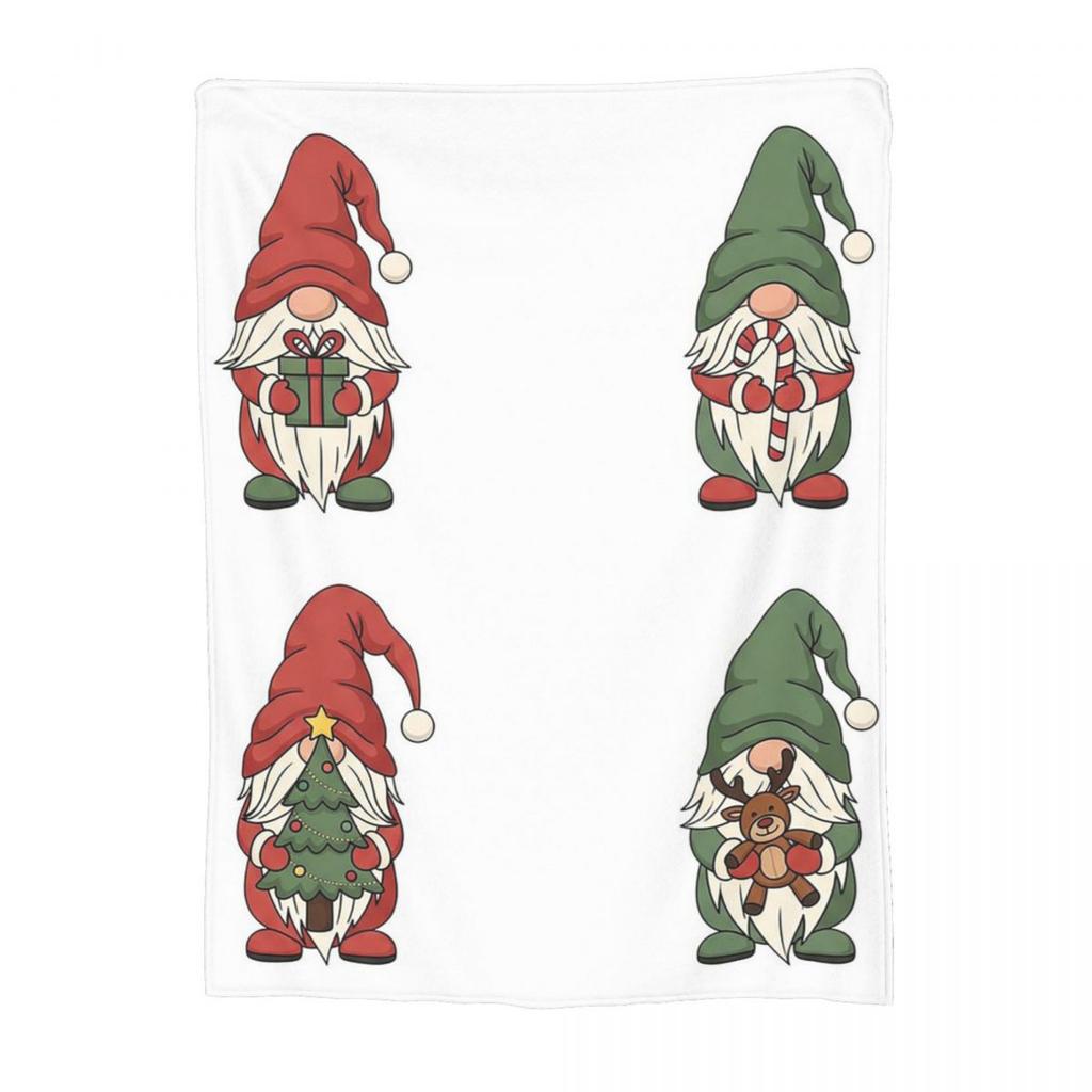 Christmas Gnome Blanket Fleece Sofa Throw Blanket Lightweight Throw Blankets for Home Bedroom Office Throws Bedspread Quilt