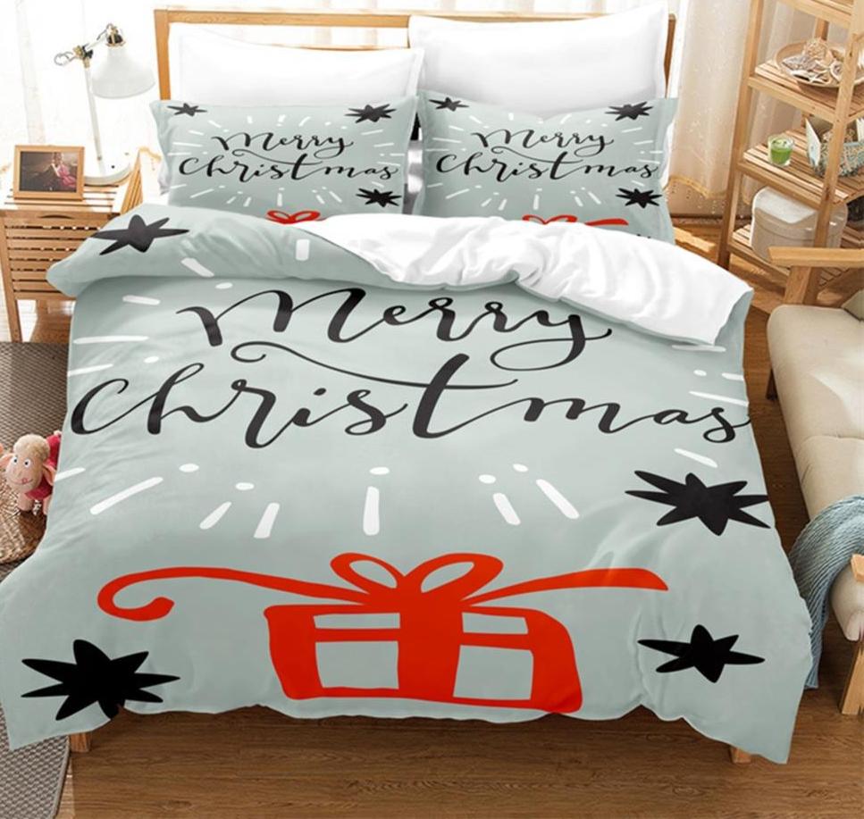 3D Digital Printed Duvet Cover Queen King Size Creative Christmas Bedding Set Fashion Design 3 Piece Set With 2 Pillowcases