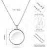 5X Magnifying Glass Necklace Magnifier Pendant Optical Lens Magnifier with 45cm Chain Necklace Neckglasses Monocle Magnifier