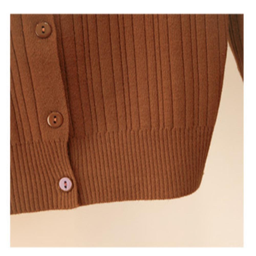 Knitted Cardigan Women's Thin Loose and Lazy Summer and Autumn Outer Wear Long Sleeved V-neck Sweater