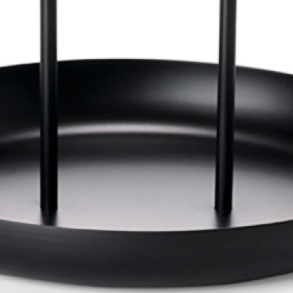 With Handle Metal Tray Round Shape Round Tray Home Decor Storage Tray  Dining Room Table чёрный
