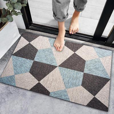 Tapete absorbente de terciopelo de cristal europeo para entrada, baño, dormitorio o sala de estar, lavable.