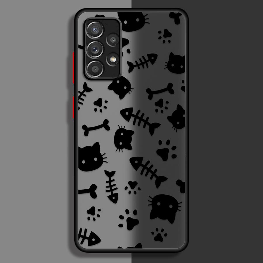

Case for Samsung Galaxy A16 A15 A14 A23 A34 A36 A35 A17 A52 A53 A73 A33 A56 A55 A52S A72 A54 Phone Cover Cat Dog Paw Print Galaxy A56