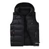Winter hooded vest men's fattened vest down cotton piled thickened warm new trendy vest