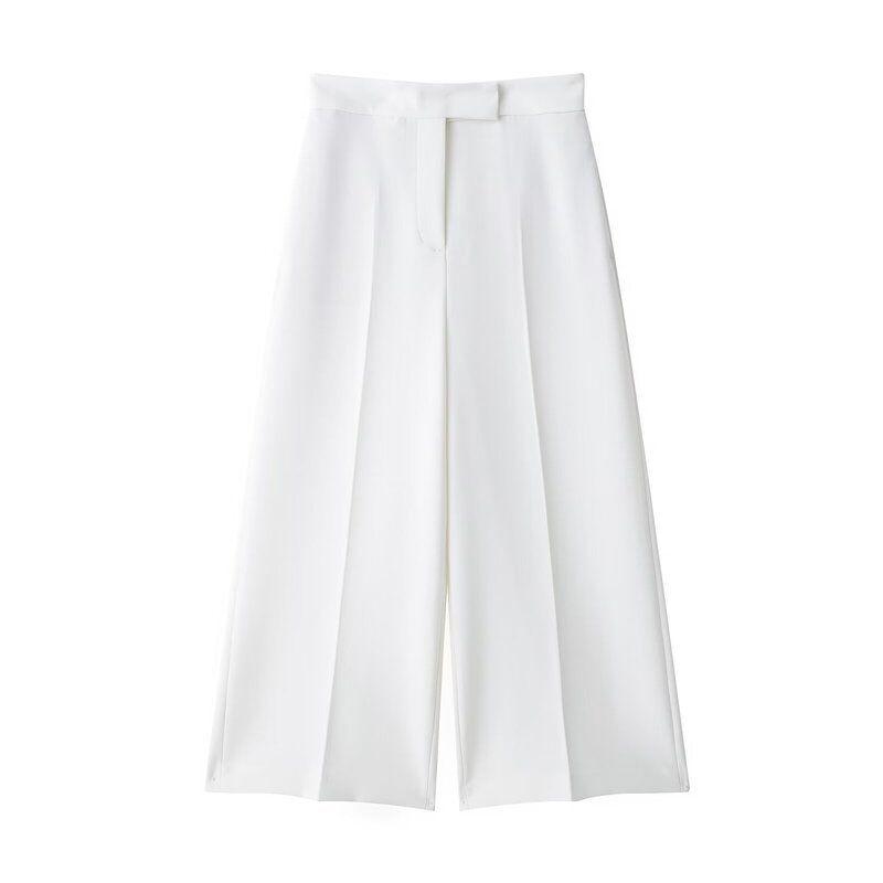Women's Fashion Style Fall Lapels High Waist Pants Suit