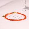 Southern Red Agate Bracelet, Natural Crystal Bracelet, Red Rope, Small Niche Design, Simple Bracelet for Girls