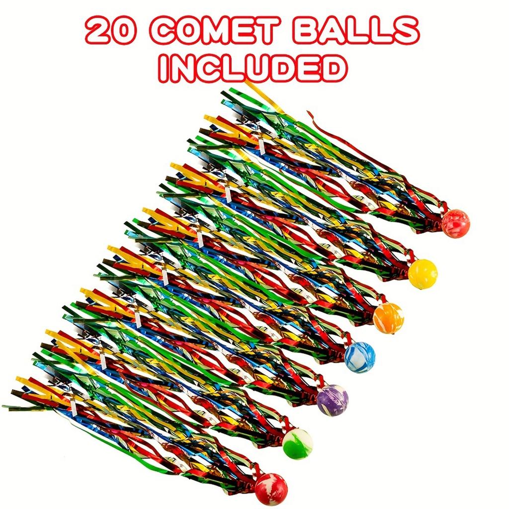 20pcs Gold Wire Ribbon Elastic Ball Interactive Shuttlecock Drawing Bouncing Ball Puzzle Toy