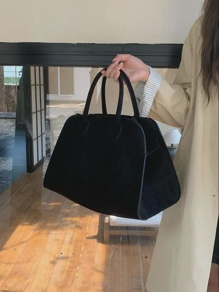 High-End Dam Retro Frostad Tote: 2025 Höst/Vinter, Stor Kapacitet för Pendling