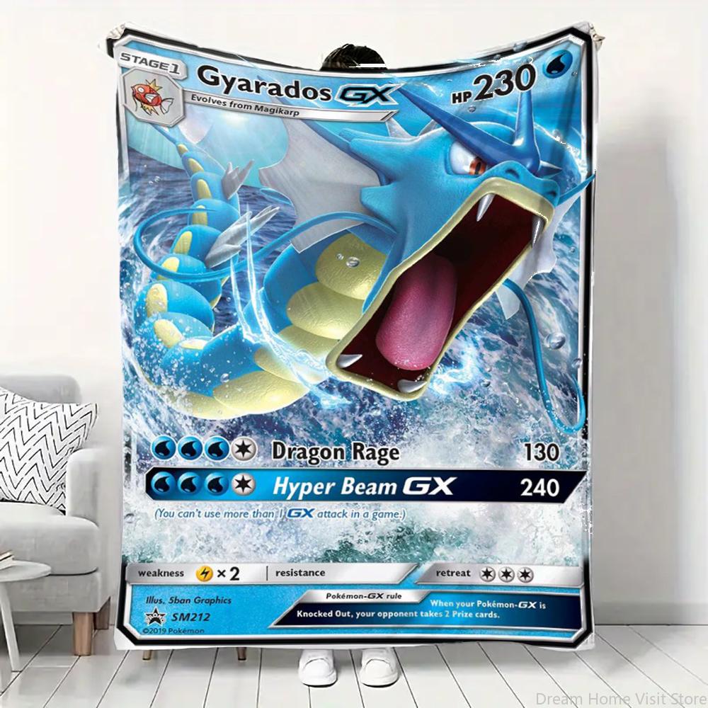 Pokemon Cartoon Kaart Pikachu Flanellen Deken Figuren Huis Bank Lunchpauze Dekens Kinderen Student Deken Slaaphoes Kinderen Cadeau
