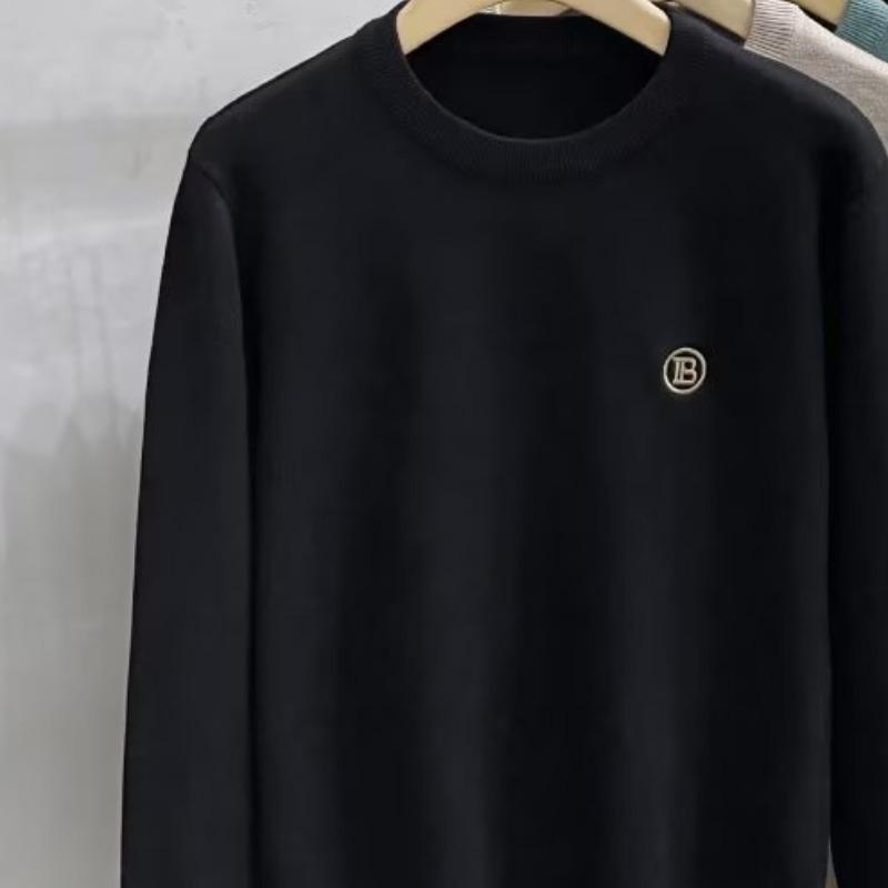 2023 Men's Light Luxury Autumn/Winter Sweaters - European & American Fashion, Warm Round Neck Casual Wear