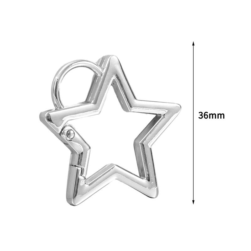Hollow Star Shaped Spring Clasp Metal Carabiner Keychain Bag Clip Hook Dog Chain Buckle Connector Diy Jewelry Making Accessories