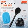 Mirac 4-in-1 Silicone Back Scrubber Bath Brush, Bath Glove, Scalp Massager