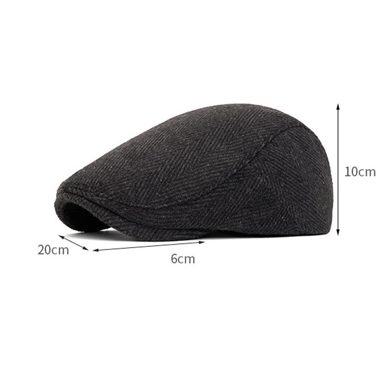 Forward Cap Men's Autumn Winter Warm Retro Beret British Newsboy Cap