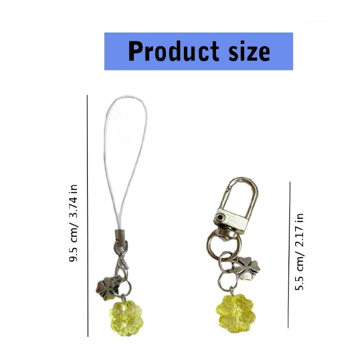 Versatile Use Four Leaf Clovers Phone Chain Multipurpose Phone Lucky Charm Keychain for Keys and Wallets Accessory