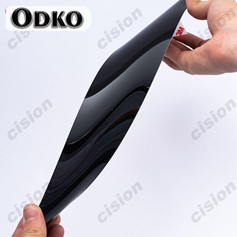 Pro Ford Ecosport 2013- Zrcadlový efekt Kryt sloupků dveří a oken B C Černá uhlíková vlákna PC Materiál Samolepka