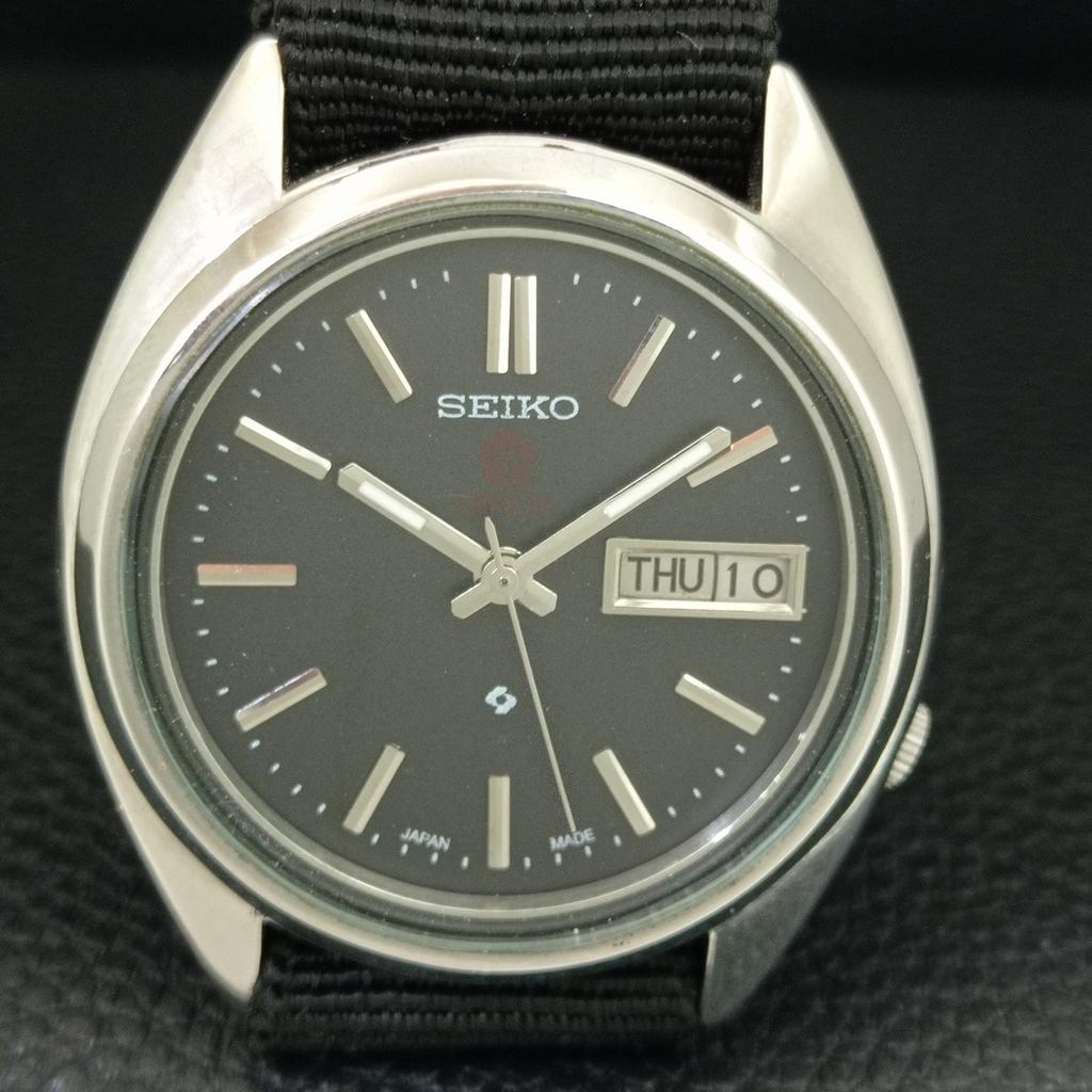 VINTAGE SEIKO EXPO 70 AUTOMATIC 7009A JAPAN MENS BLACK DIAL WATCH a708740-1