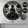 1pc 2D Flat Buddha Lotus Mandala Metal Wall Art Iron Sculpture for Meditation Room Living Room Bedroom Decor