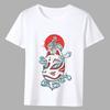 Men's T-Shirt Japanese Style Comics Mask Pattern Series Male Tee Shirt Dropshipping White Classic O-neck Man Short-sleeved Tops