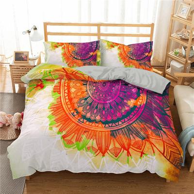 Gradient Mandala Culture 3D Print Bedding Set Cozy Soft Duvet Cover Set King Queen Twin Size Birthday Gift Bedroom Decoration