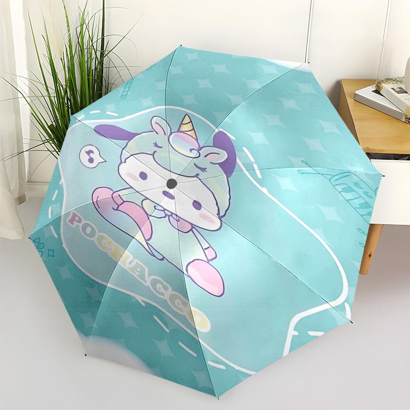 

Unicorn, Pochacco Automatic opening and closing folding umbrella with 8 rib frame and compact travel design, perfect for all occasions | Sty