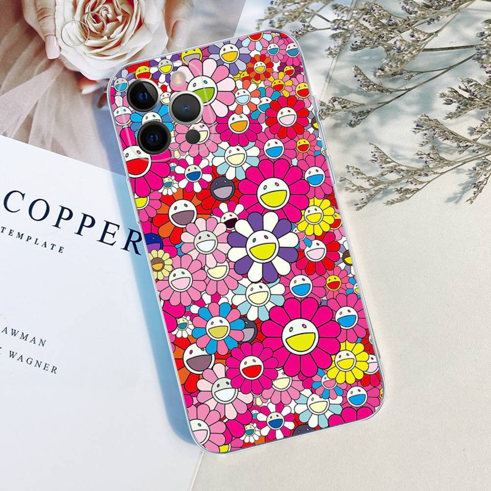 Japanese Artisti M-murakami T-takash Art Transparent Phone Case for iPhone 17 Air 16 Pro Max 15 14 13 12 11Plus Shockproof Cover