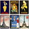 Metal Tin Morlant Reims Champagne Vintage French Posters Tin Sign Poster Wall Art Plaque Sign for Bar Coffee Office Wall Decor