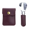 Calzador Plegable Portátil de Acero Inoxidable con Agarre Ergonómico de Cuero Calzador Portátil para el Hogar, Oficina, Viajes