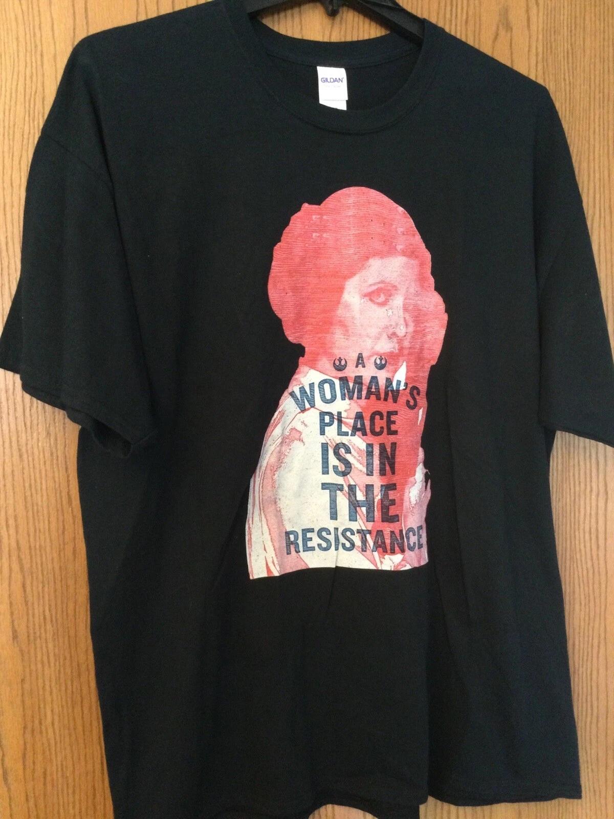 

Принцесса Лея - Звездные войны - «Место женщины — в Сопротивлении» - Черный - 2XL 2XL