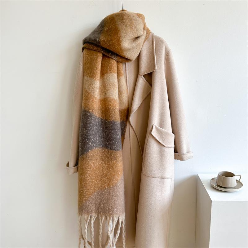 New  Cashmere Scarf Shawl Thicked  Warm Blanket Long Tassels Soft Shawls Neck Wraps Pashmina Scarves Ladies' Luxury Scarf