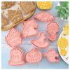 8Pcs/set Happy Halloween Bakeware Cookie Mold Biscuit Mold Ghost DIY Cartoon Press Baking Mold Halloween Party Cookie Tools Gift