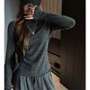 Camiseta interior de otoño e invierno con cuello medio alto, borde de hongo, ajuste ceñido para mujer, para llevar con camisetas lisas de color sólido