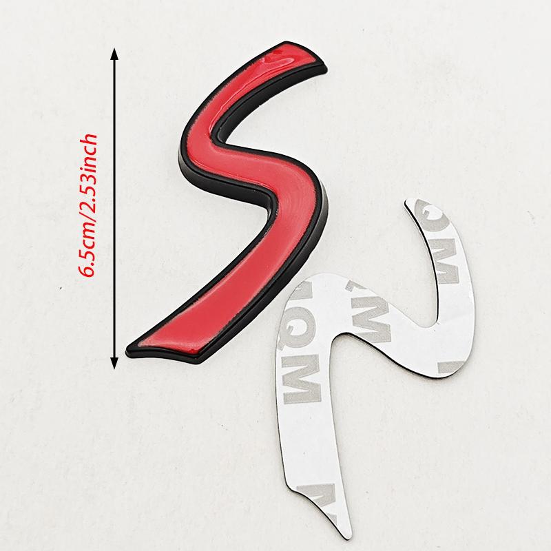 3D Metal Car Sticker Logo S Rear Trunk Badge Side Fender Emblem Decals For MINI Cooper S R56 R53 F56 R50 R52 R57 Accessories