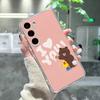 Cartoon L-LINE F-Friends Brown Phone Case For Samsung Galaxy A91,80,73,72 ,71,53,52,32 ,31,22,21s,20,Transparent Case
