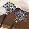 Fashion Pearl Peacock High-end Headbands Updo For Women Party Meatball Head Accessories Girls H X0K8