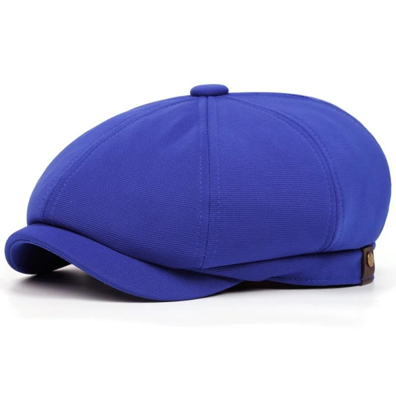 Frühling Sommer Lässige Schiebermützen Atmungsaktive Outdoor Retro Baskenmützen Achteckige Hüte Mode Einfarbig Flache Kappen