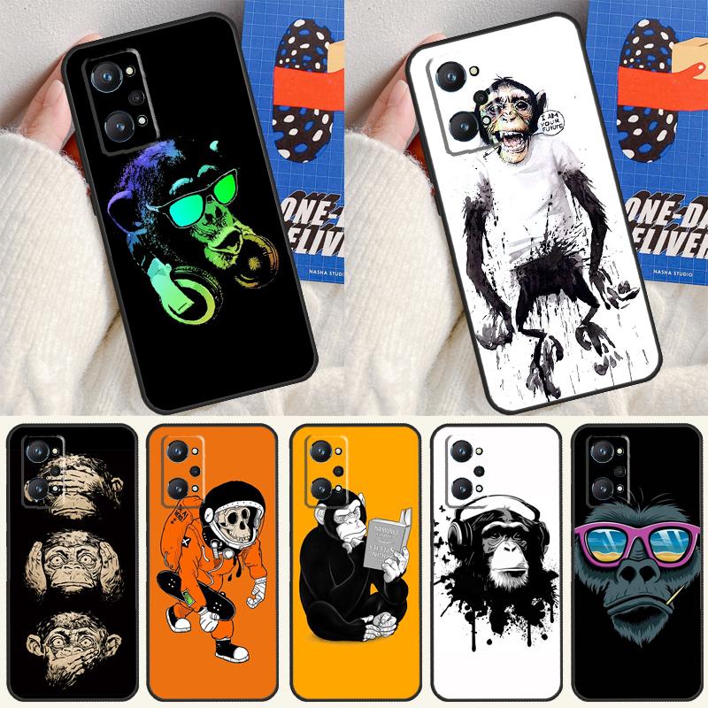 Cartoon Monkey For Realme GT7 Pro GT 6T 6 5 C67 C61 C55 C53 C51 C21Y C25S C75 10 11 12 13 14 Pro Plus Case