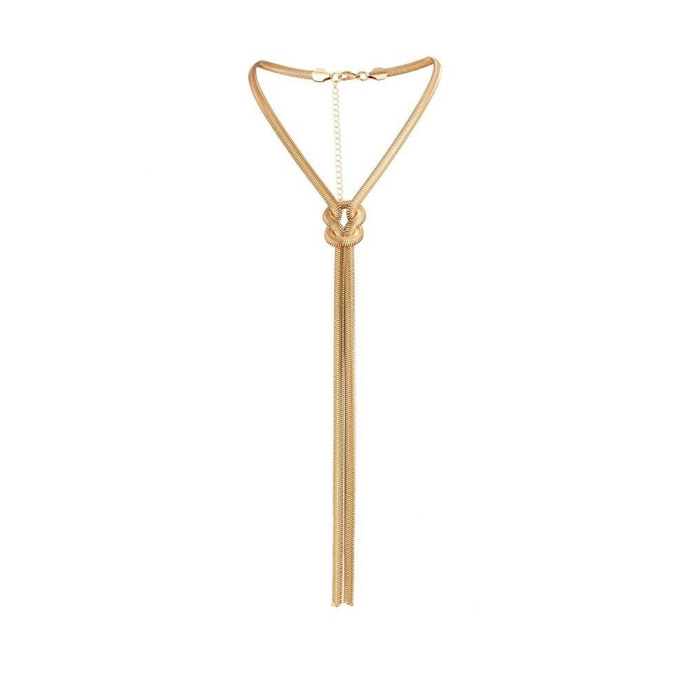 Smooth Twisted Chain Necklace Sexy Choker Necklace Trendy Long Snake Twisted Chain  Women's Jewelry