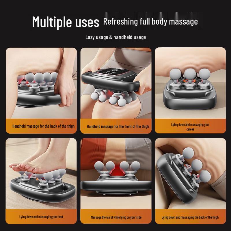 KONKA 12-Head Percussion Massage Gun with 30 Speeds & LCD Display