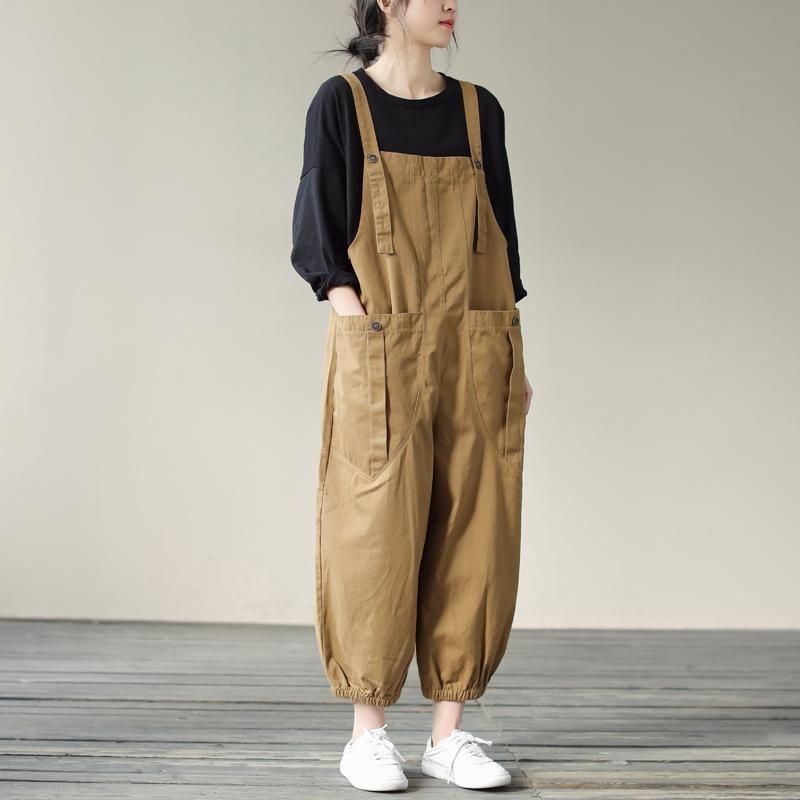 Casual Pants Suspenders Design Sense Women's Niche Spring and Autumn Plus Size Women's Slimming Overalls Overalls Harem Pants