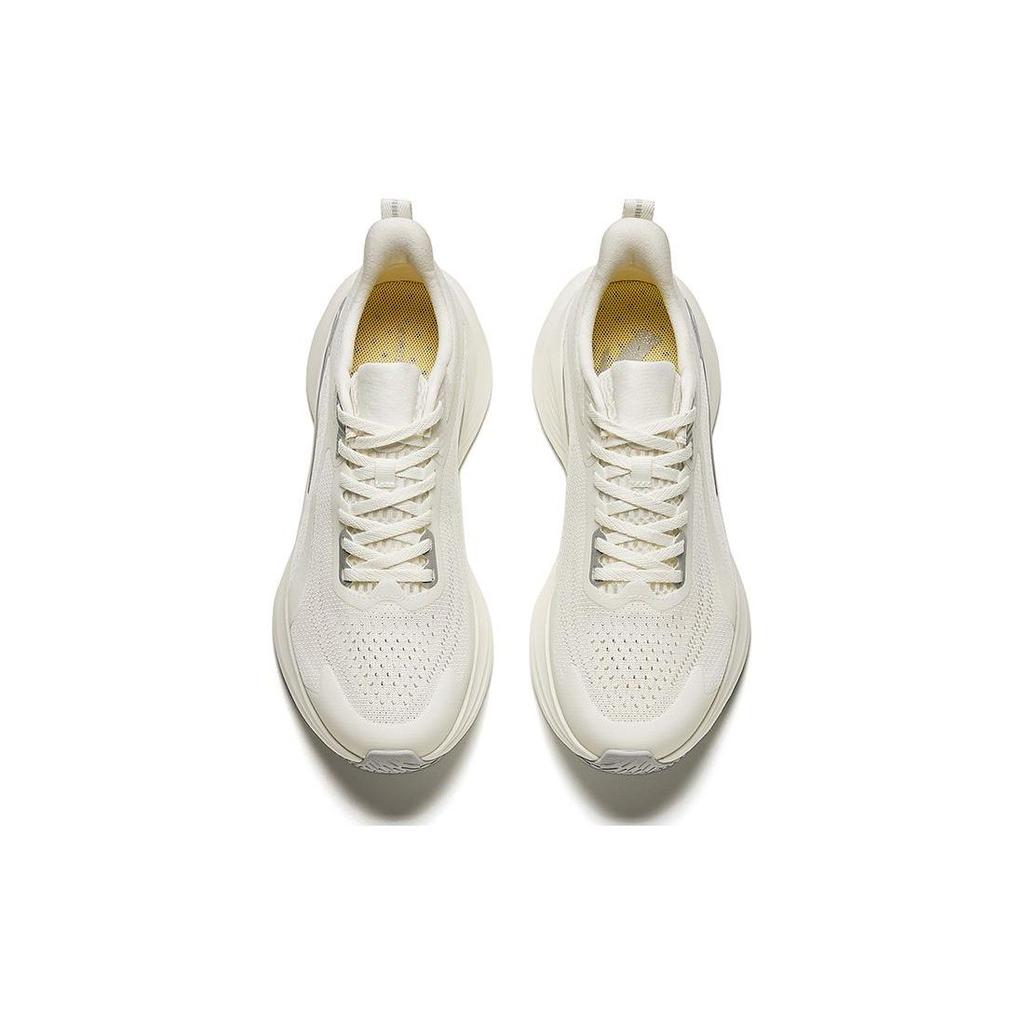 Anta Wind Control Comfortable Commuting Mesh Shock Absorbing Breathable Lightweight Low Top Running Shoes Men Sneaker Beige 912425506-1