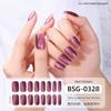 Onion Pink Gradient Explosive Semi-cured Manicure Stickers Pearlescent Purple Gel Nail Stickers