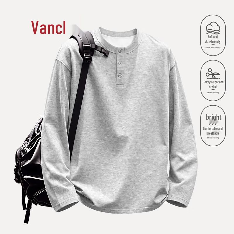 VANCL Men's Long-Sleeve Casual Henley Shirt
