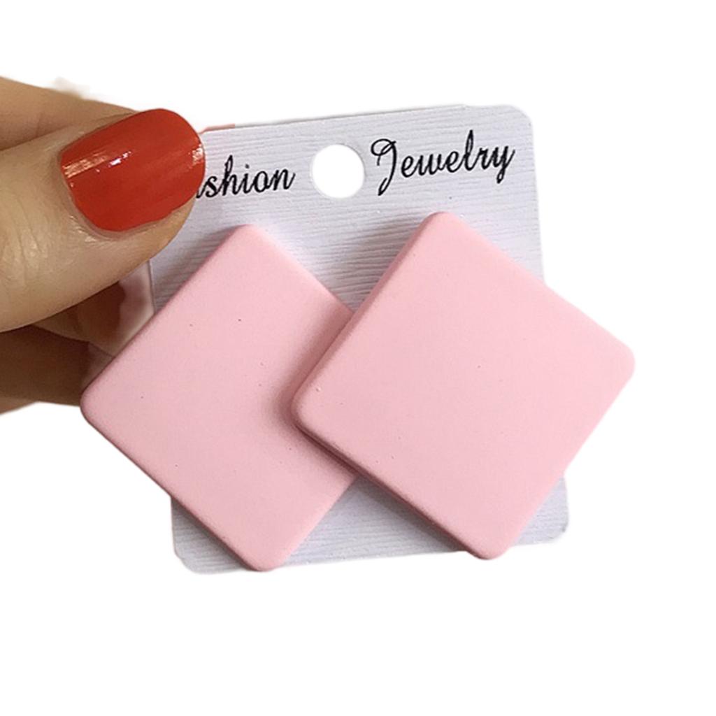 Statement Earrings for Women Unique Geometric Ear Studs Handmade Candy Color Acrylic Jewelry for Fashion Enthusiasts