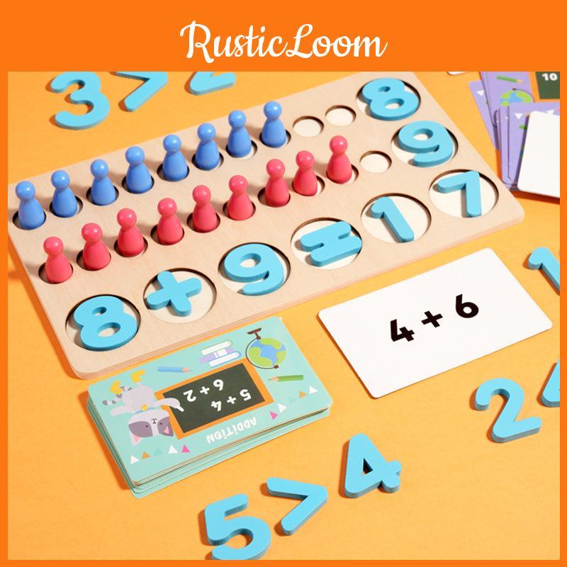 Wooden Numerical Addition And Subtraction Mathematical Operation Board Kid Toy