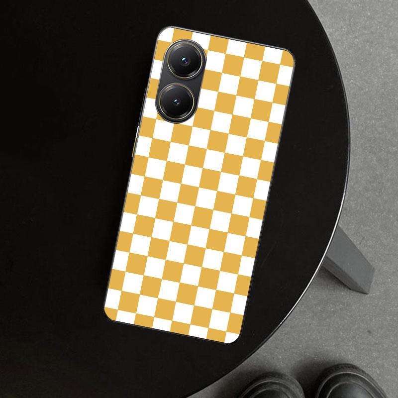 Retro Classic Chess Board Grid Phone Case Cover for Xiaomi Poco X6 X5 X7 Pro F7 Ultra Redmi 15C 15 13C 13 12C 12 10C 10 10A 9C 9
