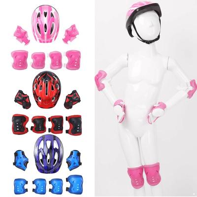 Kids Helmet Knee Elbow Pads Wrist Guard Sport Protective Gear Scooter Skateboard Roller Bike Cycling Safety Set