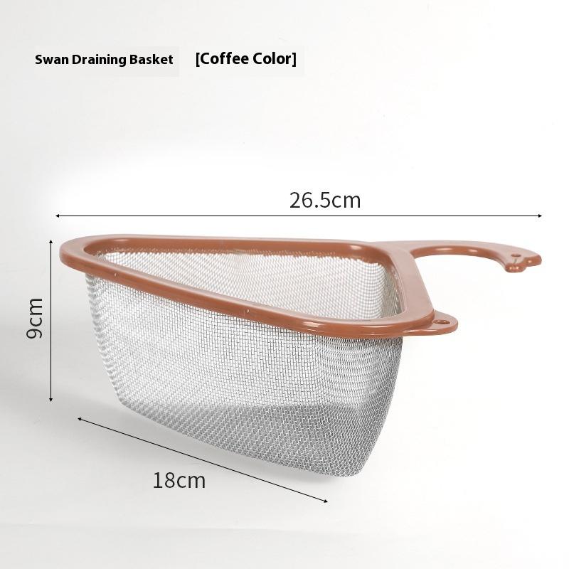 

Kitchen Sink Drain Basket Kitchen Residue Filtration Drain Rack Food Vegetable Drainage Filter кофейный